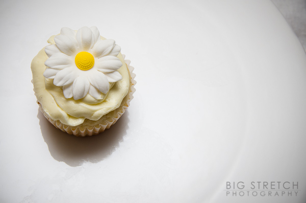 Cupcake with Flash bounced off white ceiling